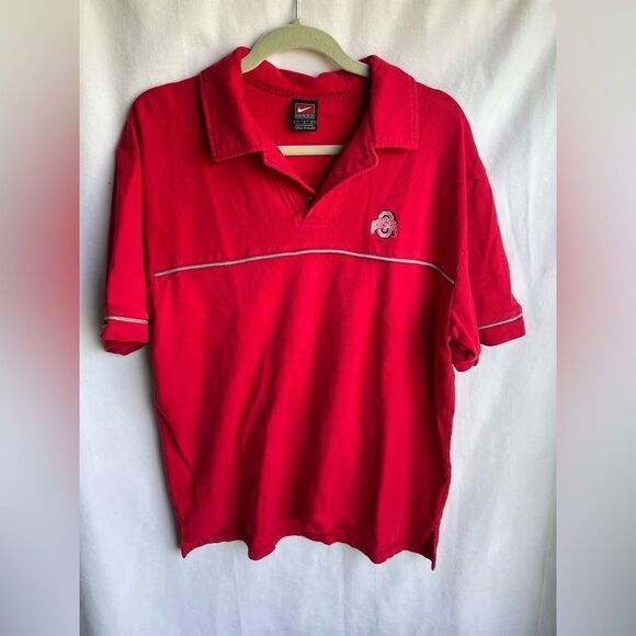 Nike Team Ohio State Shirt Men’s L Polo Red - Picture 1 of 7